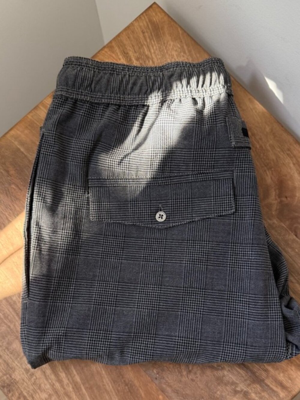 ZANEROBE Sureshot Chino Grey Glen Plaid Jogger Pants - Size 32 (NWT)